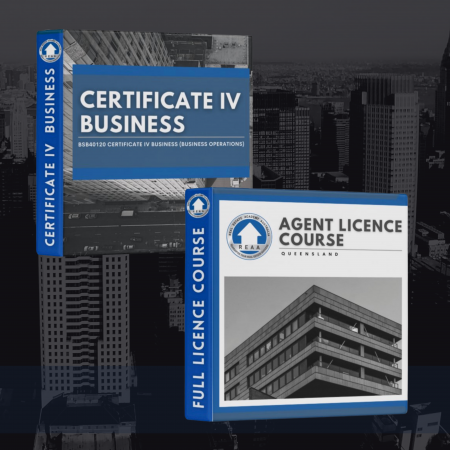 QLD Real Estate Full Agent Licence Course PLUS Certificate IV in Business Course