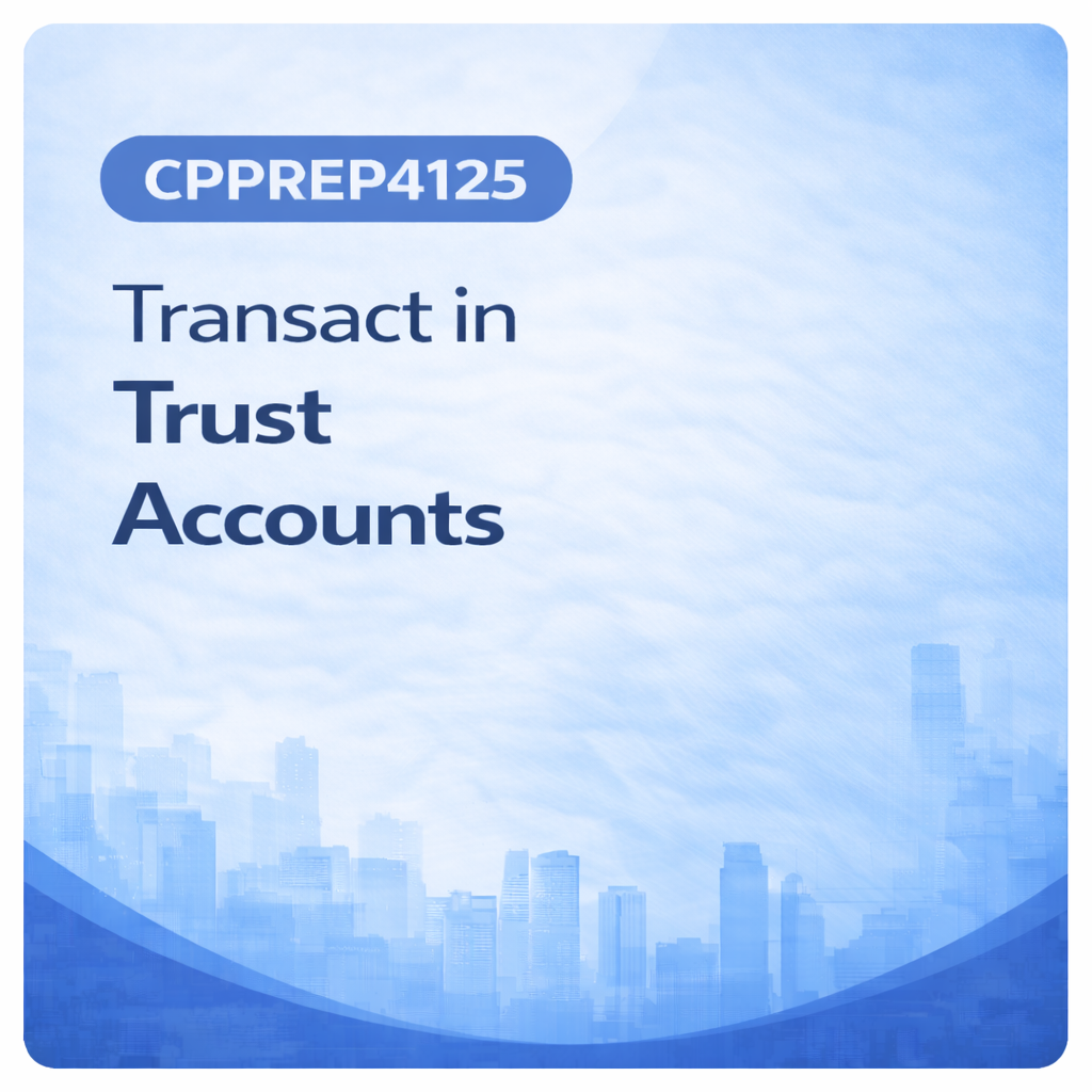 CPPREP4125 Unit CPPREP4125 real estate unit eligible for QLD Type 1 CPD