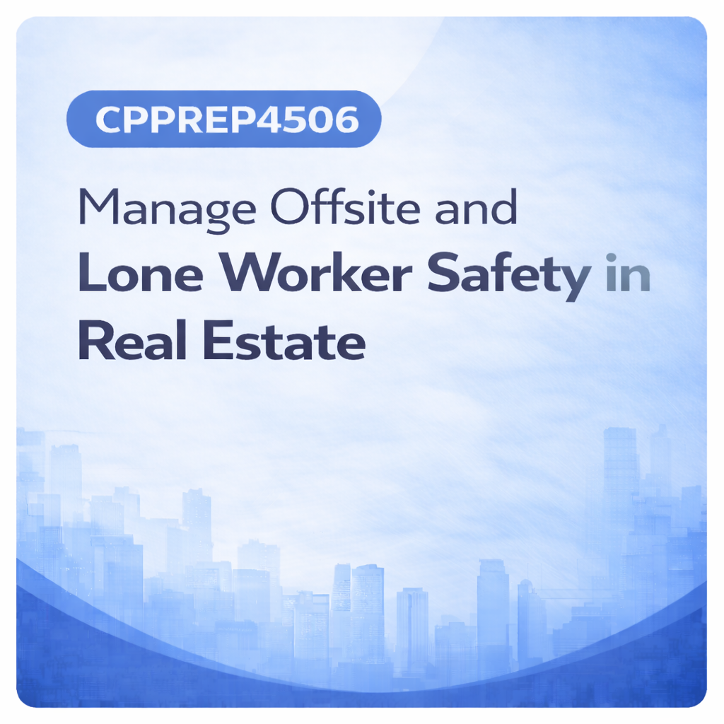 CPPREP4506 Unit CPPREP4506 real estate unit eligible for QLD Type 1 CPD