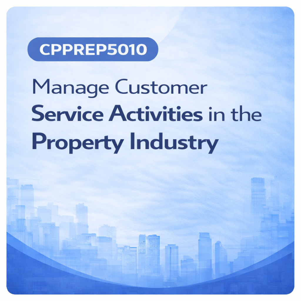 CPPREP5010 Unit CPPREP5010 real estate unit eligible for QLD Type 1 CPD